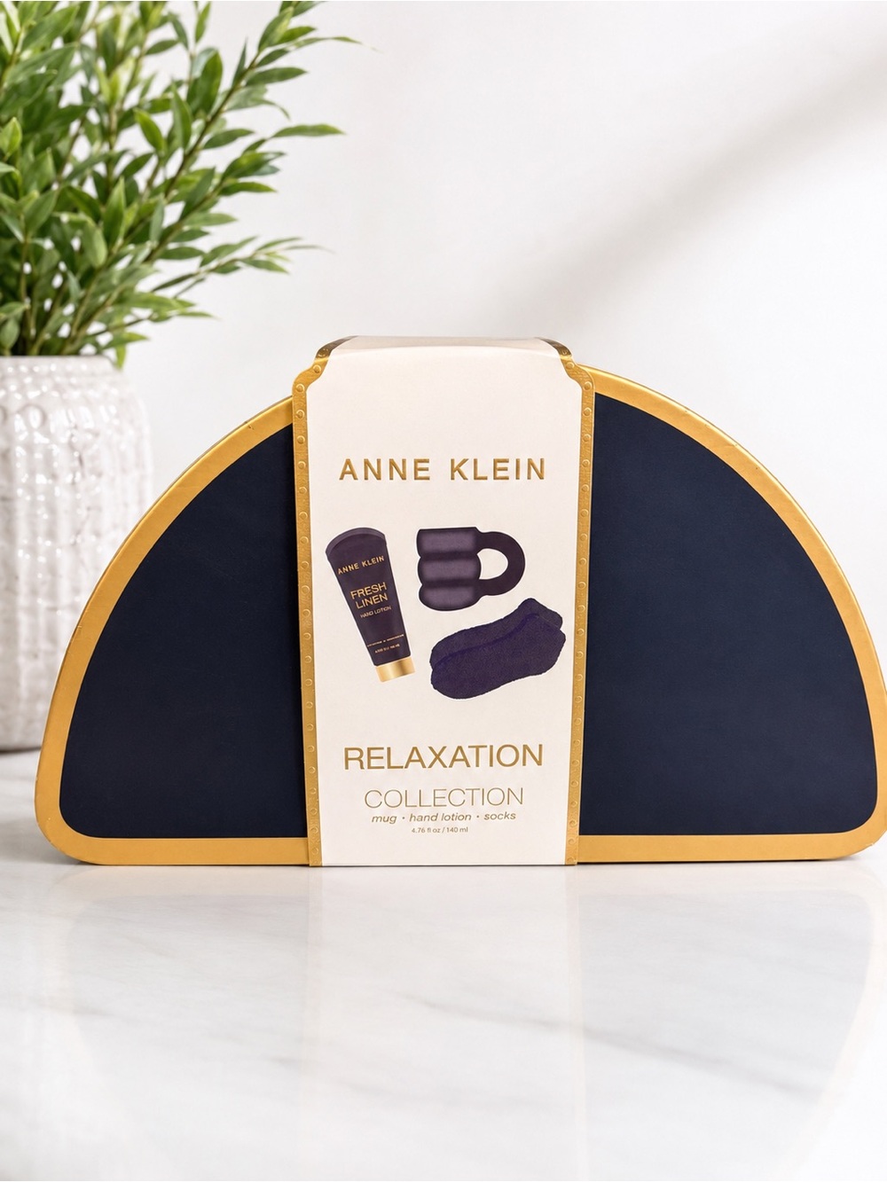 Anne Klein Relaxation Collection Gift Set - Mug, Socks & Hand Lotion New